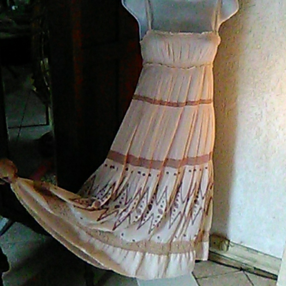 Lanny pastel Peach embroidered sundress